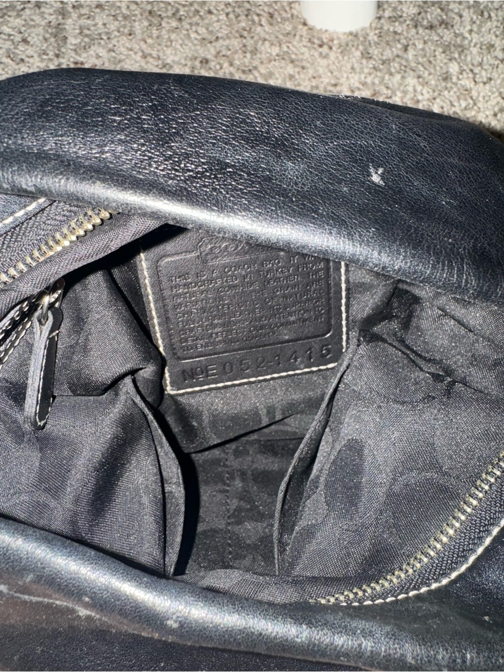 Coach Black Leather Crossbody with Grommet Strap and Tassel - Picture 6 of 6